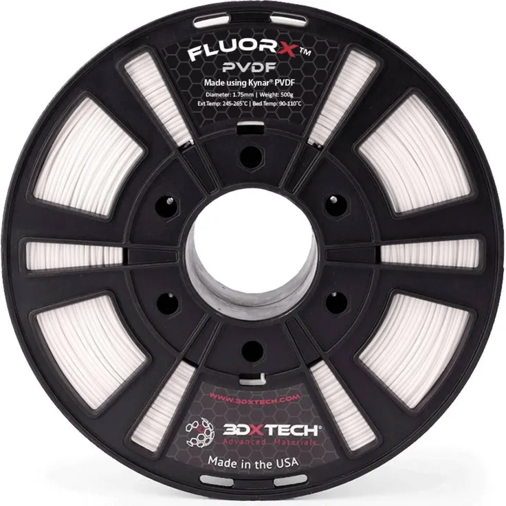 3D Xtech FluorX™ PVDF Filament, chemisch und UV-beständig, 1.75 mm, 750 g