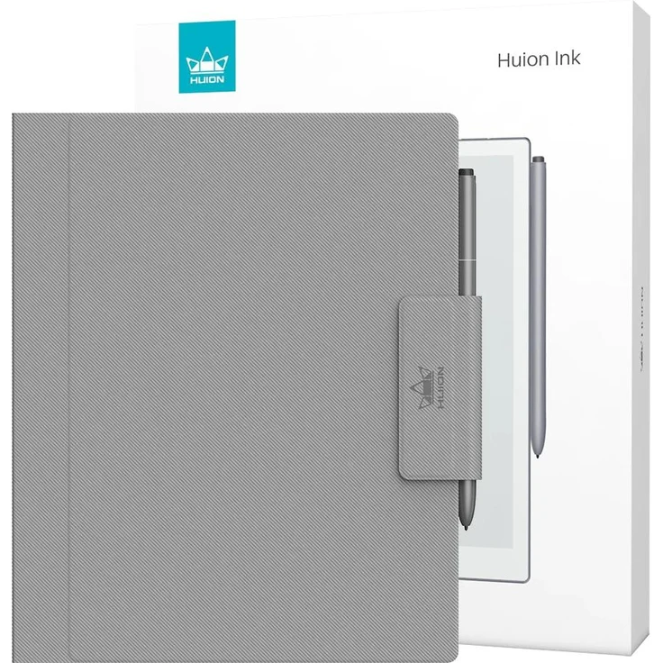 Huion Kamvas Ink EB1011, Grafiktablett mit E-Ink-Technologie, 10.30 Zoll, batteriefreier Stift und magnetischer PU-Lederhülle