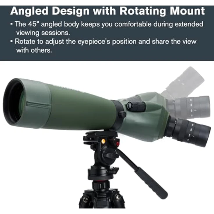 Celestron Regal M2, Fernglas 60x80 mm mit ED-Optik, wasserdicht, grün, inklusive Tragetasche – Bild 4