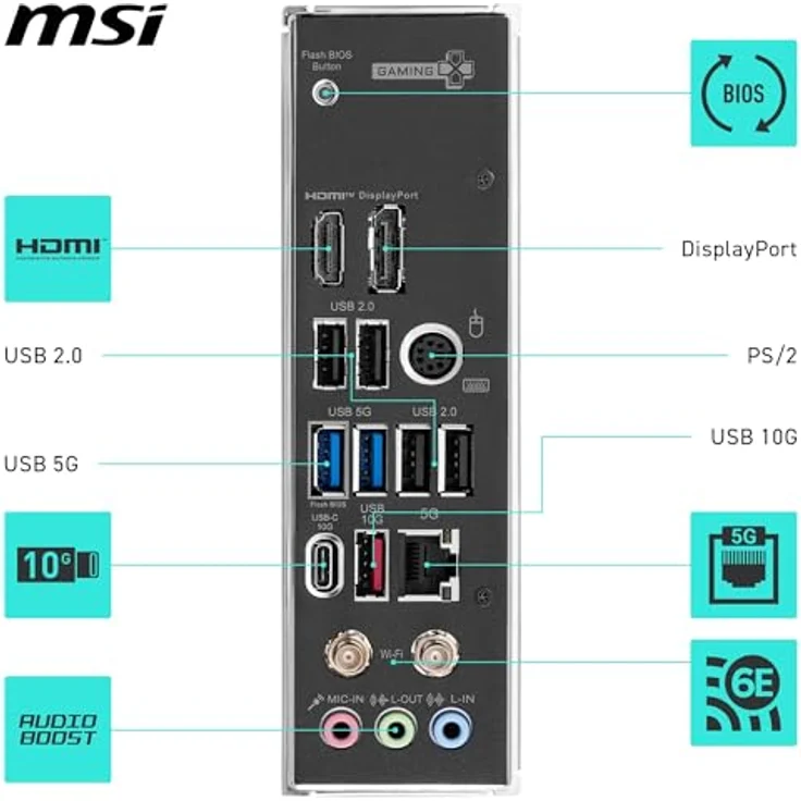 MSI Z890 Gaming Plus WiFi6E, Mainboard mit Intel Sockel 1851, 4x DDR5, PCIe 5.0, WiFi 6E, ATX – Bild 6