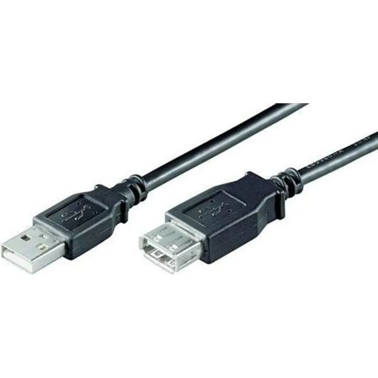 Pro USB 2.0 Verlängerungskabel A/A, 0.3m, 4-polig, Schwarz