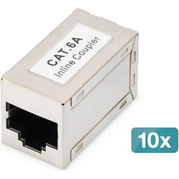 Digitus CAT 6A Modulare Kupplung, geschirmt, RJ-45 weiblich, ISO/IEC 11801, 10 Stk. – Bild 2