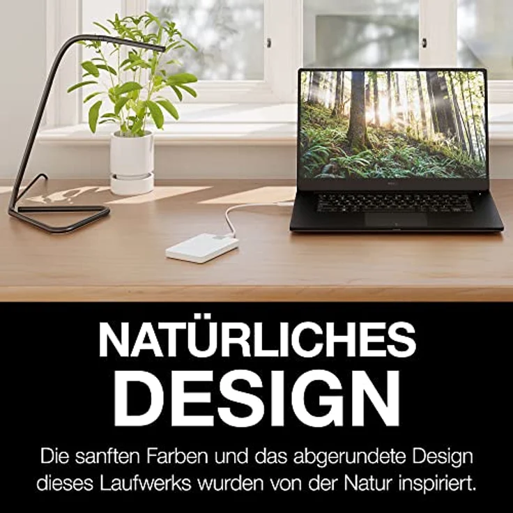 Seagate Ultra Touch HDD, 2 TB, External HDD, Cloud White, Post-Consumer Recycled material, USB-C compatibility with PC, Mac & Chromebook, Dropbox and Mylio included (STMA2000400) – Bild 3