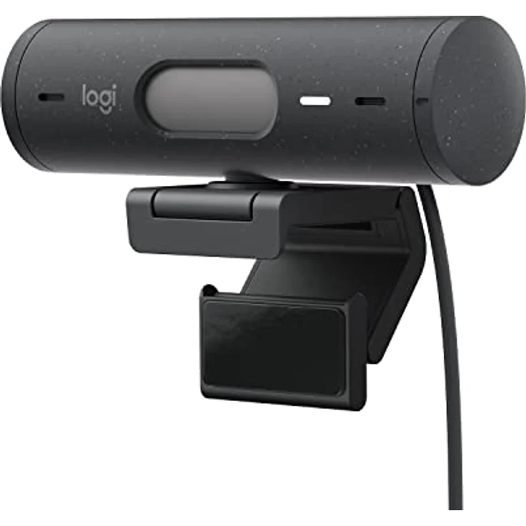 Logitech Brio 505 Full HD-Webcam mit automatischer Belichtungskorrektur, Auto-Framing, Präsentationsmodus, 2 Mikrofonen mit Geräuschunterdrückung, Abdeckblende - Msft Teams, Google Meet, Zoom - Grau – Bild 3
