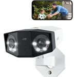 Reolink 4K Dual-Lens 180° Sichtwinkel Überwachungskamera (Schwarz, Außenbereich, Farb-Nachtsicht, Wasserdicht, Person/Fahrzeug/Tier-Erkennung)