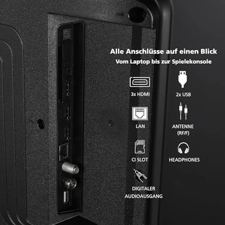 Toshiba Fernseher 55 Zoll Smart TV - VIDAA TV (4K UHD LED TV, Dolby Vision HDR, Triple-Tuner) 55UV2363DAN - Schwarz – Bild 3