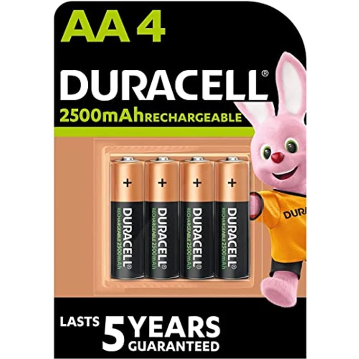 Duracell Rechargeable AA 2500 mAh Mignon Akku Batterien LR6, 4er Pack – Bild 2