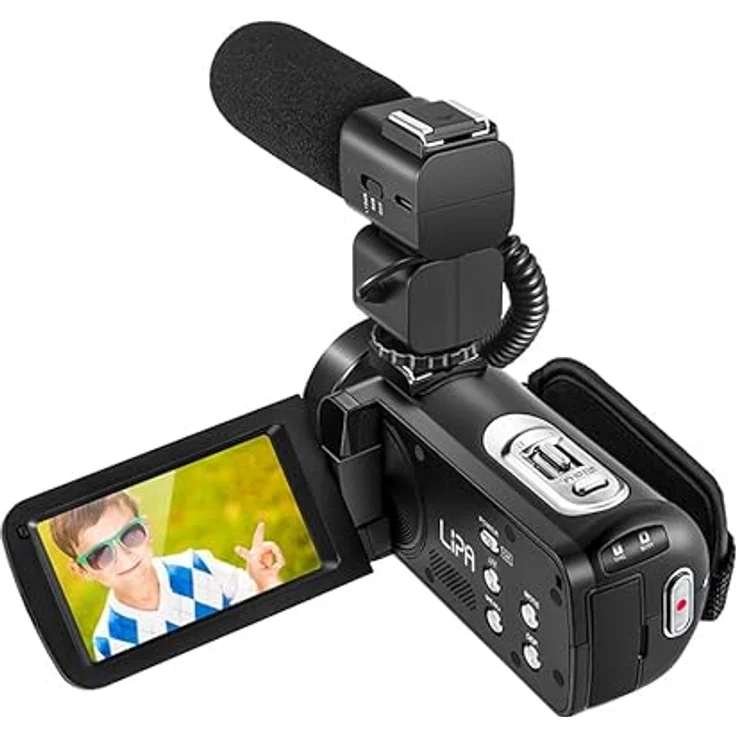 LIPA HDV-Z63 Full HD Videokamera, 24 MP, CMOS, mit WLAN, externen Mikrofonanschluss und Stativanschluss, 16-fach Zoom, Infrarotfähigkeit, USB und MicroSD-Speicher bis 128 GB – Bild 7