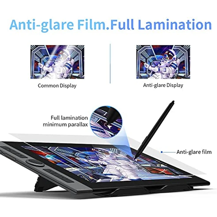 XP-PEN Artist Pro 16 Grafiktablett 15,4” 133% sRGB volllaminiertes Pen Display batterieloser Stift mit X3 Smart-Chip kompatibel mit Windows/Mac/Linux – Bild 5