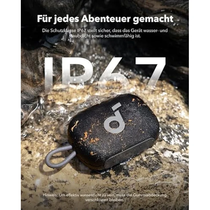 soundcore Select 4 Go Bluetooth Lautsprecher, bis zu 20h Wiedergabe, IP67 Wasser- und Staubschutz, schwimmfähig, kraftvoller Sound, ultraportabel – Bild 4