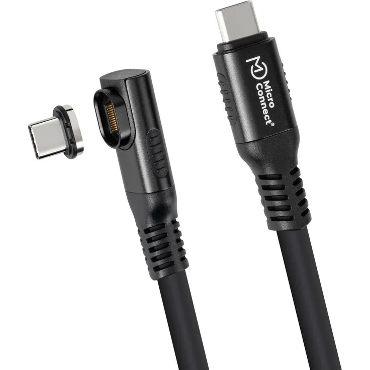 Microconnect MC-LS-USB4CC2.0-A, 2 m USB C Kabel mit männlichen Steckverbindern, Schwarz