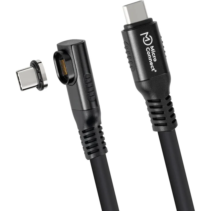 Microconnect MC-LS-USB4CC2.0-A, 2 m USB C Kabel mit männlichen Steckverbindern, Schwarz