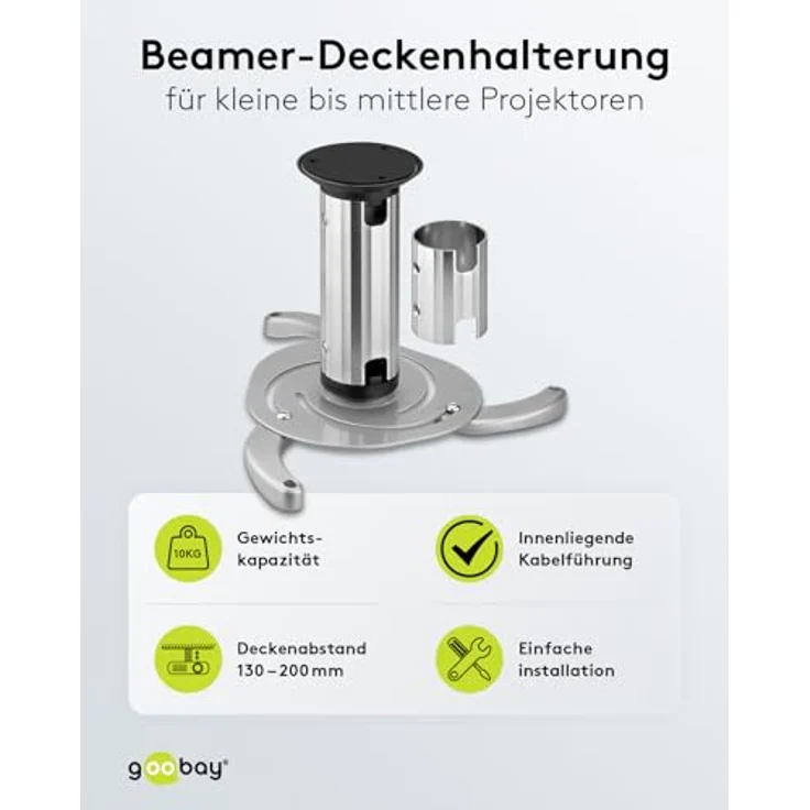 Beamer Projektor Deckenhalter max. Lochabstand 32 cm – Bild 3