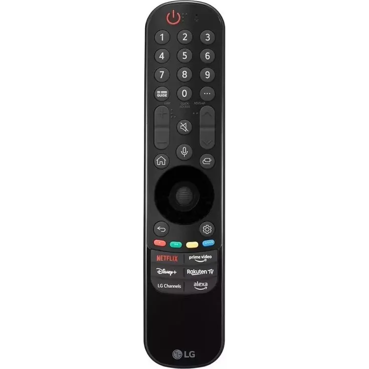 LG AN-MR24GA Voice Remote, originale Infrarot-Fernbedienung für LG OLED und QNED Fernseher, schwarz