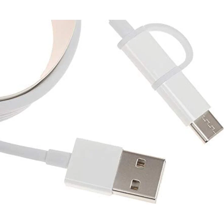 Xiaomi Mi 2 in 1 USB-Kabel, Combo-Kabel, Micro-USB & Typ C, 1 m, schnelles Laden, Weiß (Blister) – Bild 7