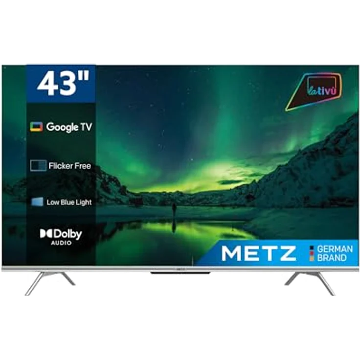 METZ LED TV UHD/4K Google TV (Netflix, Prime Video, Disney+, MyC, OCS, Apple TV, …) HDR10 / HLG/Alexa mit DVB-T2/C/S2 Tunern - Modell 43MUD7000Z - Neuheit 2024 (43 Zoll - 109 cm) – Bild 1