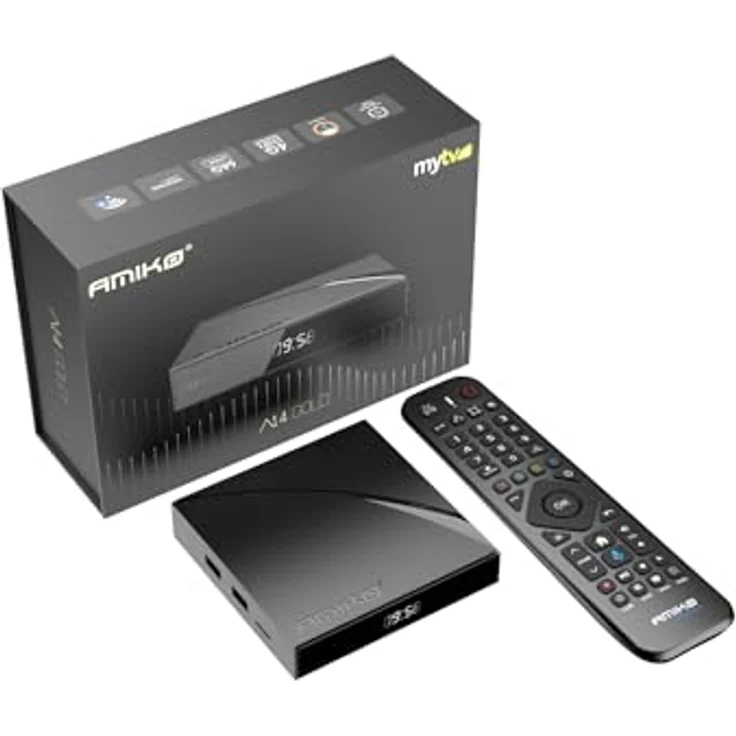 M@TEC Amiko A14 Gold – 4K Android OTT Media Streamer, Android 14, 4 GB RAM, 64 GB Speicher, Wi-Fi 6, Bluetooth 5.2 – Bild 1