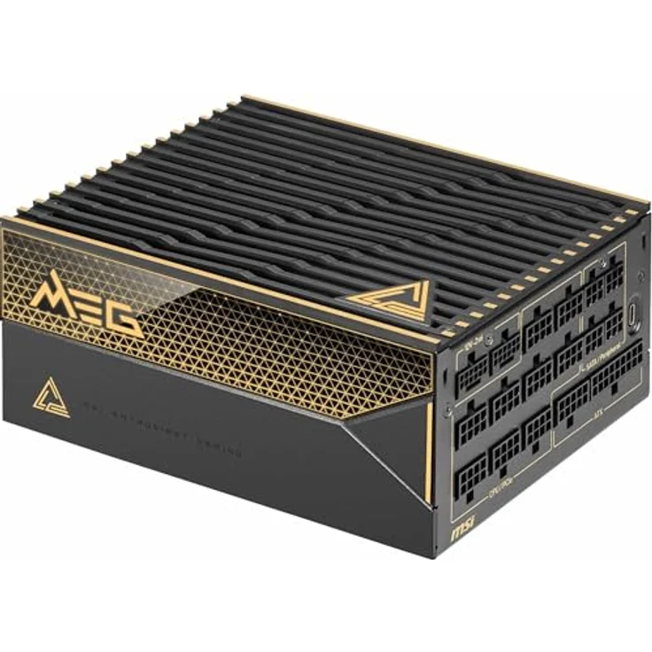 MSI MEG Ai1600T, 1600 W PC Netzteil mit innovativer Gaming-Technologie, Schwarz – Bild 1