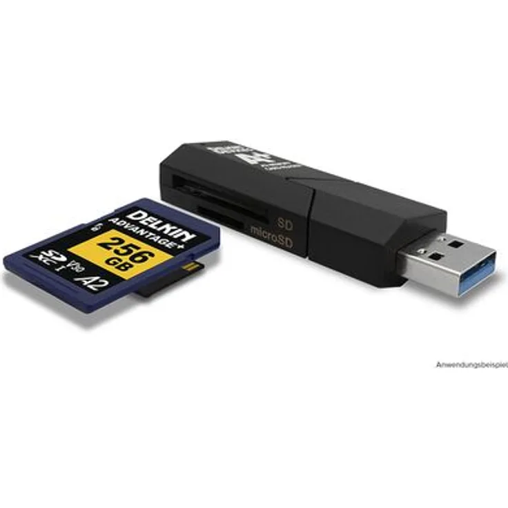 Delkin USB 3.1 SD + MicroSD A2 Kartenleser, UHS-I mit bis zu 170 MB/s Übertragungsgeschwindigkeit