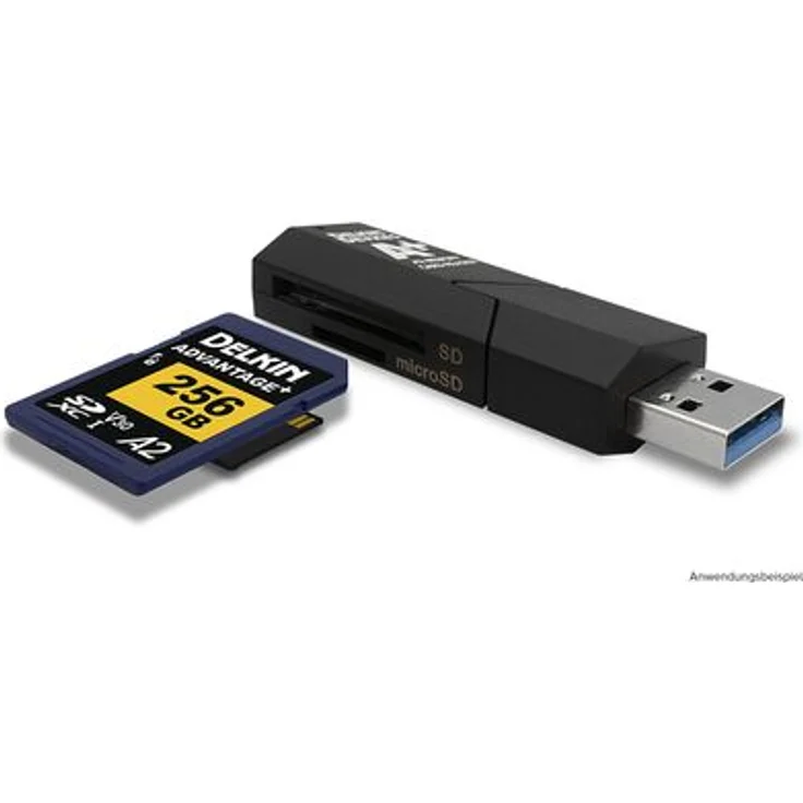 Delkin USB 3.1 SD + MicroSD A2 Kartenleser, UHS-I mit bis zu 170 MB/s Übertragungsgeschwindigkeit