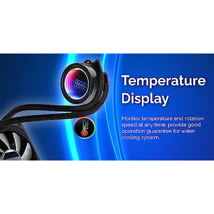 Gelid Solutions Liquid 240 - All-in-One CPU AIO Wasserkühler mit 2x 120mm RGB Lüfter, 750-1800 U/min, AM5 und LGA 1700 kompatibel, beinhaltet GC4 Wärmeleitpaste. – Bild 4