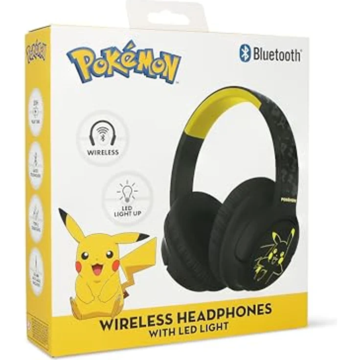 OTL Technologies Kabellose Kopfhörer Pokemon Pikachu, faltbar mit LED-Licht, Bluetooth 5.3, 50 Stunden Akkulaufzeit, für Kinder ab 8 Jahren – Bild 5