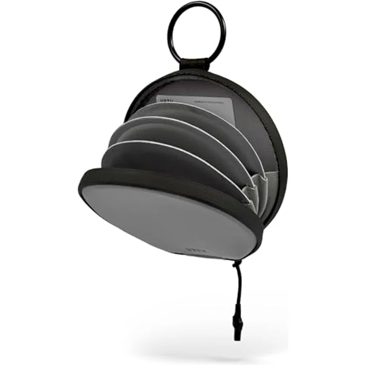 Urth Filtertasche für 4 runde Filter, wetterfestes und gepolstertes Etui mit Karabinerhaken, schwarz – Bild 2