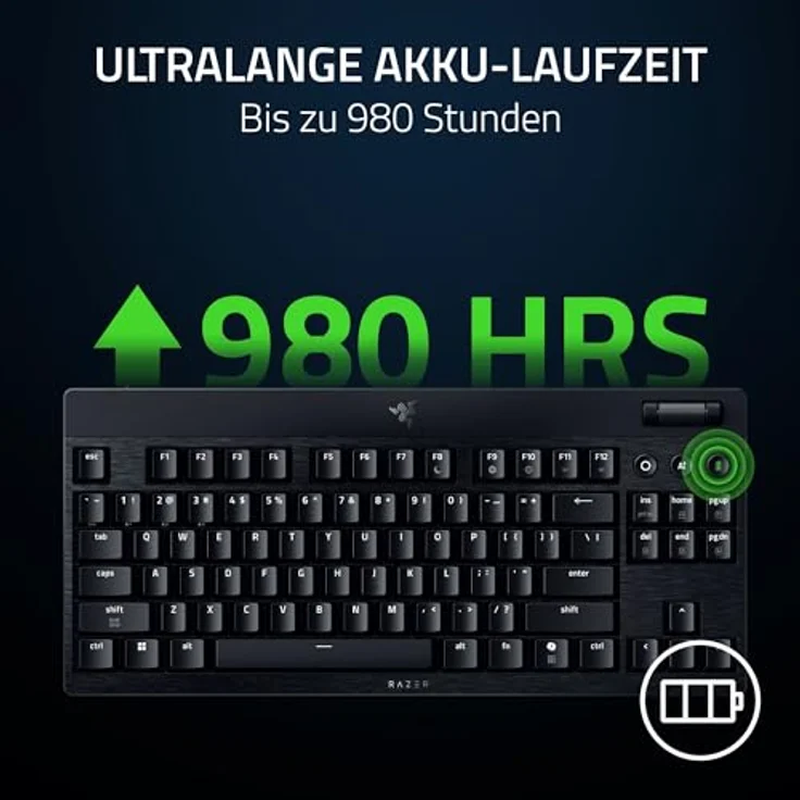 Razer BlackWidow V4 Low-profile Tenkeyless HyperSpeed, Gaming-Tastatur mit Razer Orange Switches, kabellos und kabelgebunden, Schwarz – Bild 7