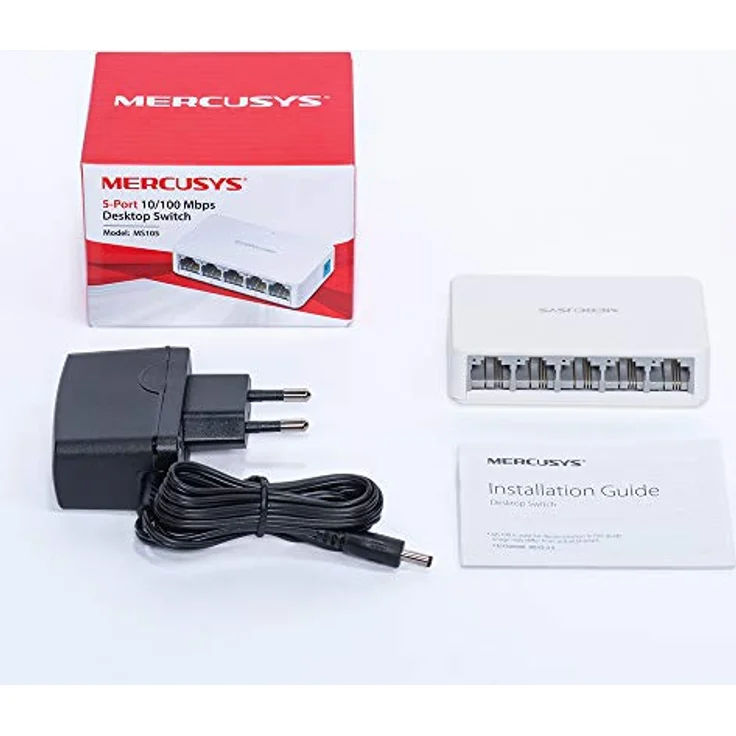 MERCUSYS MS105 5-Port Ethernet Netzwerk Switch 10-100 MBit-s, RJ-45 Anschlüsse LAN Switch, Lug-und-Play, Lüfterlose Ruhe, Automatische Geschwindigkeits- und Duplexanpassung – Bild 7