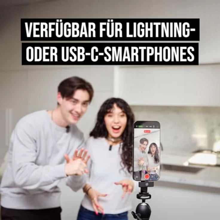RØDE Wireless Micro - Kompaktes drahtloses Mikrofon, zwei Mikrofone mit Ladehülle - USB-C, Schwarz – Bild 3