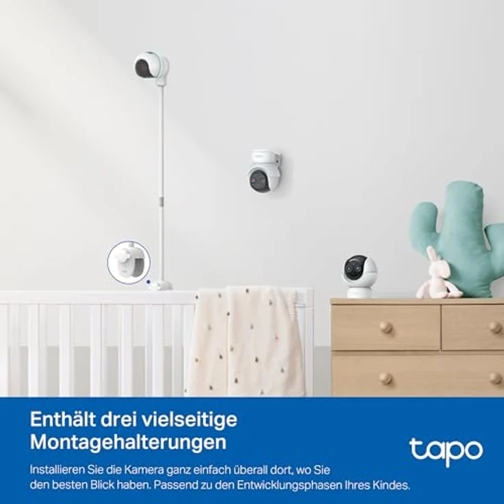 TP-Link Tapo C840 BabyCam, Netzwerkkamera mit Doppellinse, 2560 x 1440 Pixels, Bewegungserkennung, Schlafanalyse, Nachtlicht, Smart-Home-kompatibel, Weiss – Bild 14