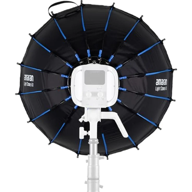 Amaran Light Dome 60, Fotostudio-Equipment, runder Bowens-Mount-Modifikator, inklusive Diffusionstuch, Innensteg & Kontrollgitter, tragbar – Bild 2