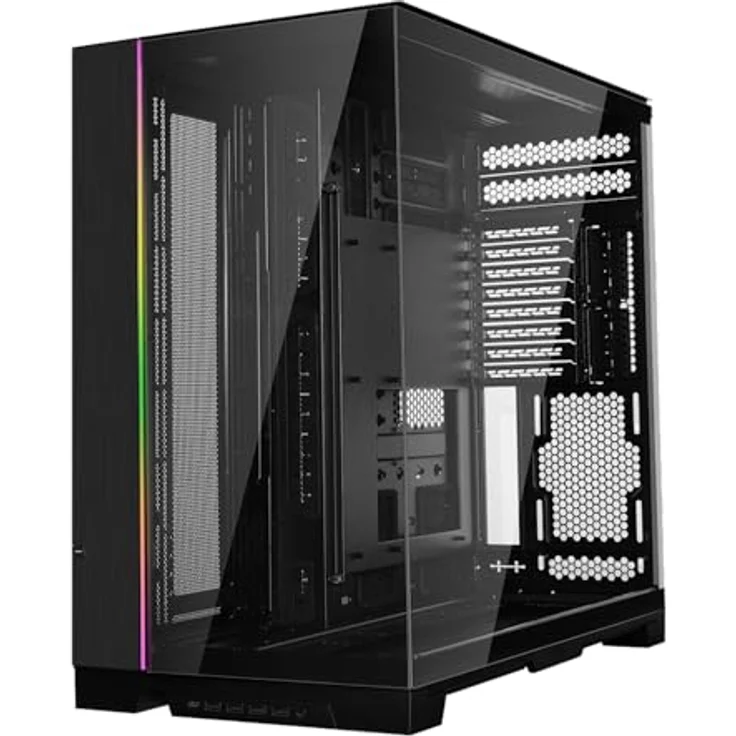Lian Li O11D EVO XL PC-Gehäuse, umkehrbares PC-Gehäuse, Nahtlose Glasverkleidung, 460 mm GPU-Freiheit, DREI Motherboard-Positionen, Stahl, Aluminium, gehärtetes Glas, Tower-PC-Gehäuse, Schwarz - Preisvergleich – Bild 2