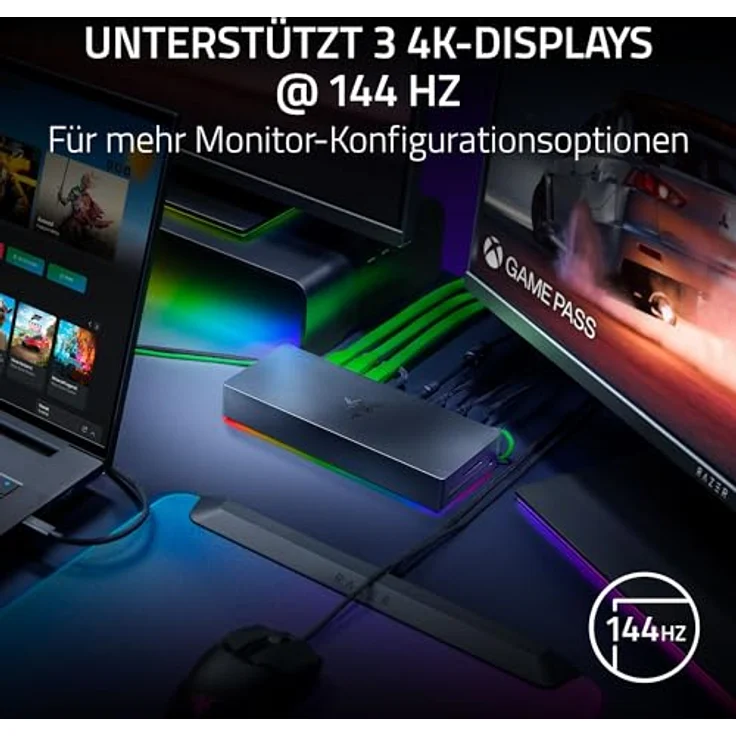 Razer Thunderbolt 5 Dock Chroma, Laptop-Dockingstation mit RGB-Beleuchtung und diversen Anschlussmöglichkeiten - EU – Bild 4