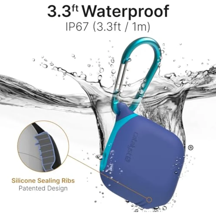 Catalyst Wasserdichtes Case für Apple AirPods, Premium Schutzhülle nach IP-67, stoßfest bis 2 m, Blau – Bild 4