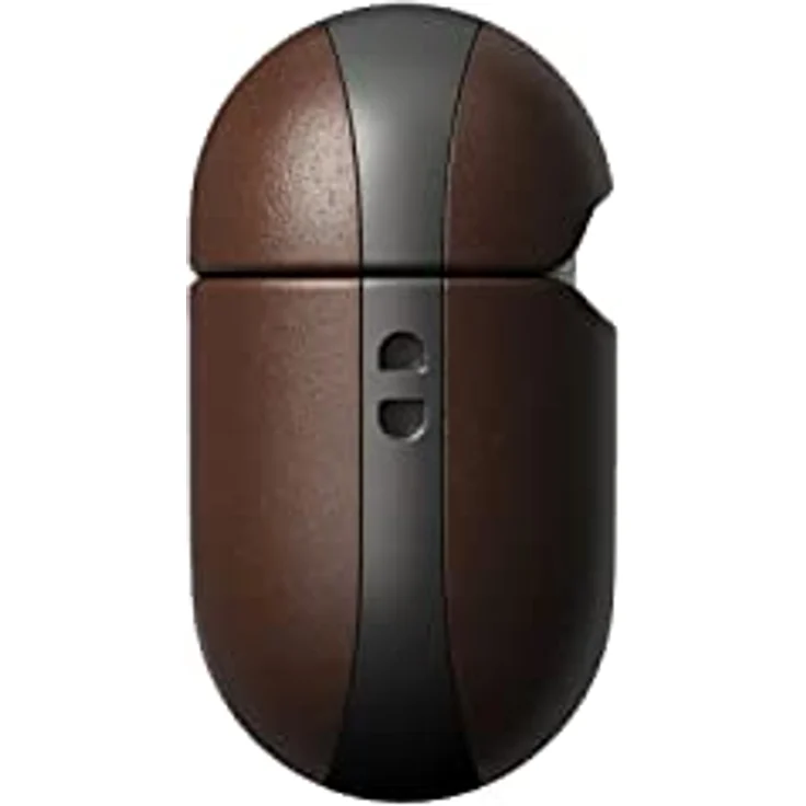 NOMAD Modern Leather Case für Airpods Pro | Robuste Schutzhülle aus Polycarbonat und Echtleder | Gummierte TPE-Bumper | Airpods Pro 2 | Brown – Bild 5