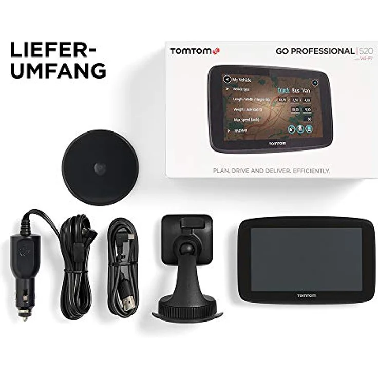 TomTom GO Professional 520, GPS-Navigationsgerät mit 12,7 cm (5 Zoll) Touchscreen, lebenslangen Karten-Updates, LKW-spezifischen Routen und Stimmeingabe, schwarz – Bild 6