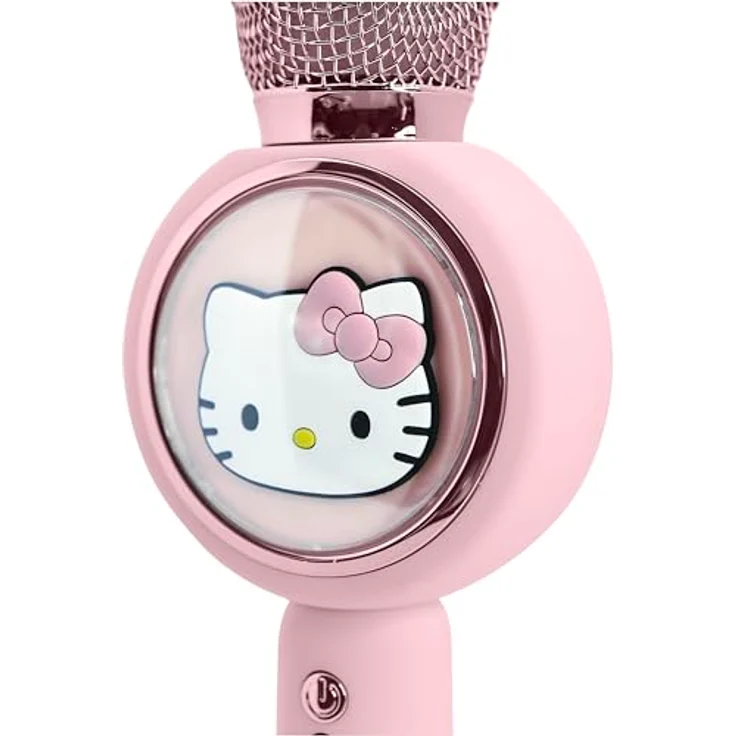 OTL Mikrofon Hello Kitty Bluetooth Karaoke-Mikrofon mit LED-Leuchten, pink – Bild 4