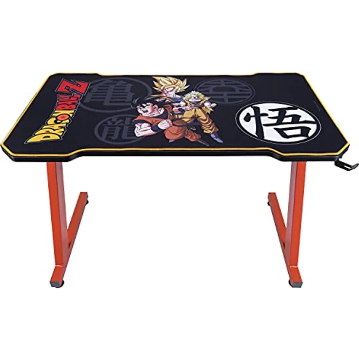 Subsonic DBZ Dragon Ball Z - Ergonomischer Gamer's Desk mit Carbon Finish und integriertem Mauspad Offizielle Lizenz PC Gaming
