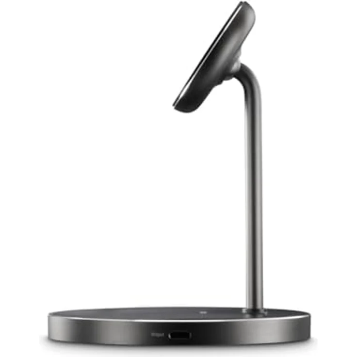 Hama Induktive Ladestation 15 W, Qi2-zertifiziert, magnetischer Wireless Charger, kompatibel mit MagSafe, 2in1 Schnellladegerät für mehrere Geräte, schwarz/anthrazit – Bild 2
