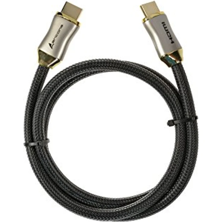 1 Meter High End & Highspeed HDMI Kabel 2.0/1.4a mit vergoldeten Steckern und einem Nylon/Alu Geflecht, blanken Kupferleitern (Unterstütz: Full-HD, 3D, Ultra-HD 4K, Ethernet, Audio Return) by aricona – Bild 3