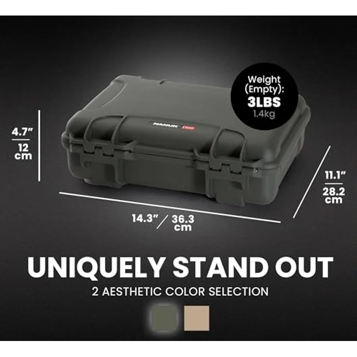 Nanuk 910 Wasserdichter Hartschalenkoffer Mit Plüschschaumeinlage - Olive, IP67 Wasserdicht, Schlagfester NK-7 Kunststoff, Lebenslange Garantie – Bild 5
