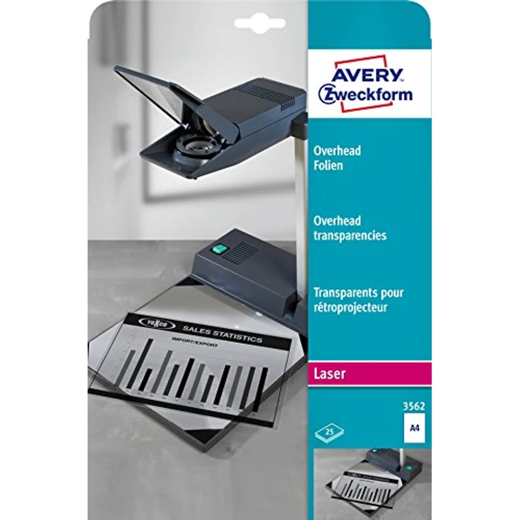 Avery Transparant A4 25 Sheets 25Blätter Transparentfolie (3562) – Bild 2