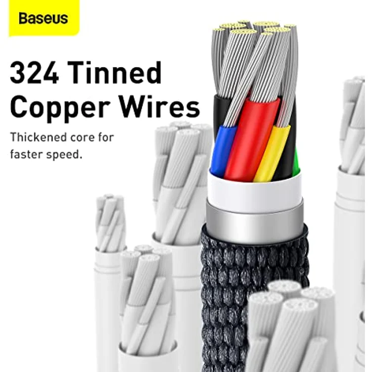 Baseus Crystal Shine Series, USB Typ C - USB Typ C Kabel, 100W schnellladend, 2m, schwarz – Bild 4