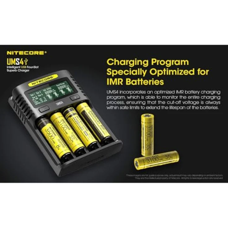 Nitecore Universal Ladegerät UMS4 3000 mA USB Erwachsene Unisex schwarz L 159 x B 107 x H 41 – Bild 3
