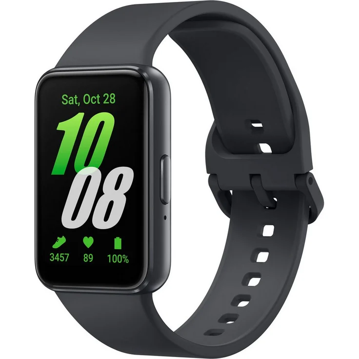 Samsung Fitness-Tracker Galaxy Fit 3, AMOLED Display, Herzfrequenzmessung, Dunkelgrau – Bild 1