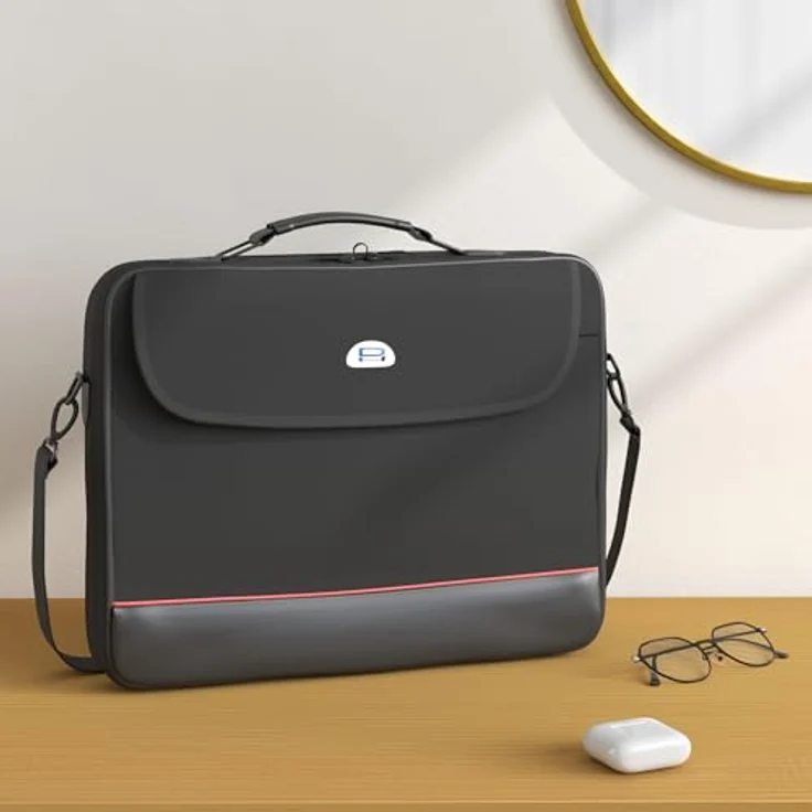 Pedea Laptoptasche Trendline Laptop-Tasche bis 17,3 Zoll (43,9 cm) Umhängetasche mit Schultergurt, Schwarz – Bild 2