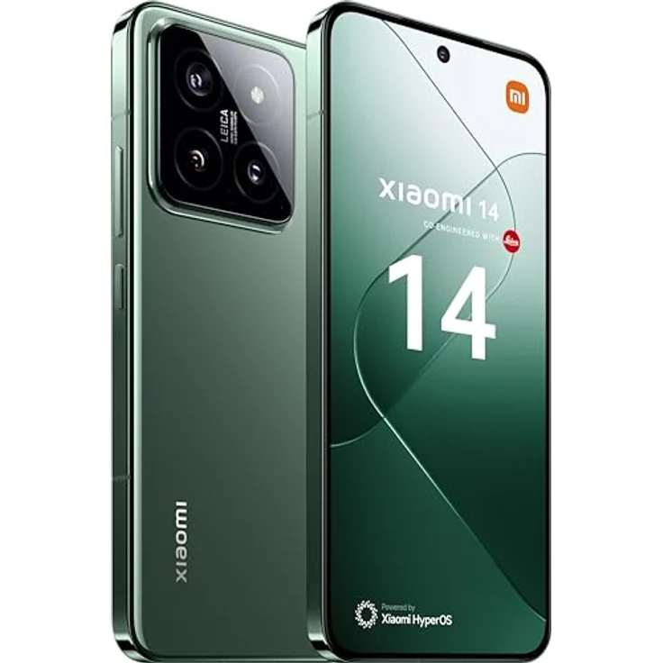 Xiaomi 14 Smartphone, 12+512GB Handy ohne Vertrag, 120Hz 6.36'' AMOLED Display, Leica Kamera, Snapdragon 8 Gen3, 4610mAh, 90W HyperCharge, Dual-SIM, Grün – Bild 2