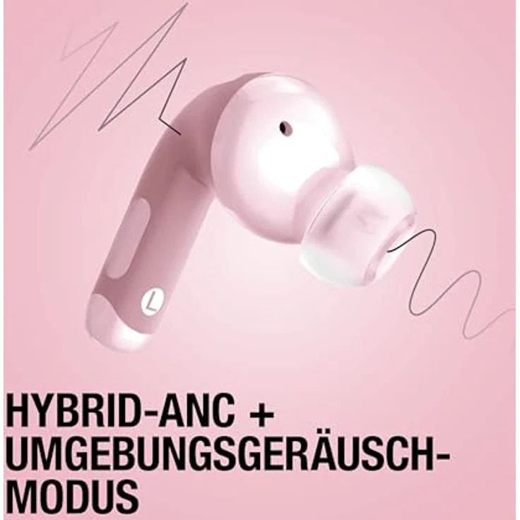 Fresh 'n Rebel Twins Fuse 2, Noise Cancelling Wireless In-Ear Kopfhörer mit 36h Akku, Bluetooth 6.0, 2 Mikrofonen, Quick Charge, spritzwassergeschützt, Pastel Pink – Bild 2