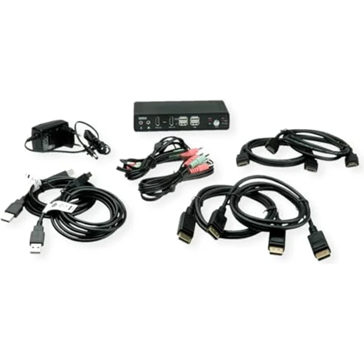 ROLINE KVM-Audio-Switch Dual Head HDMI 4K60, 2 PC, integrierter USB-Hub, Hot Key Umschaltung – Bild 5